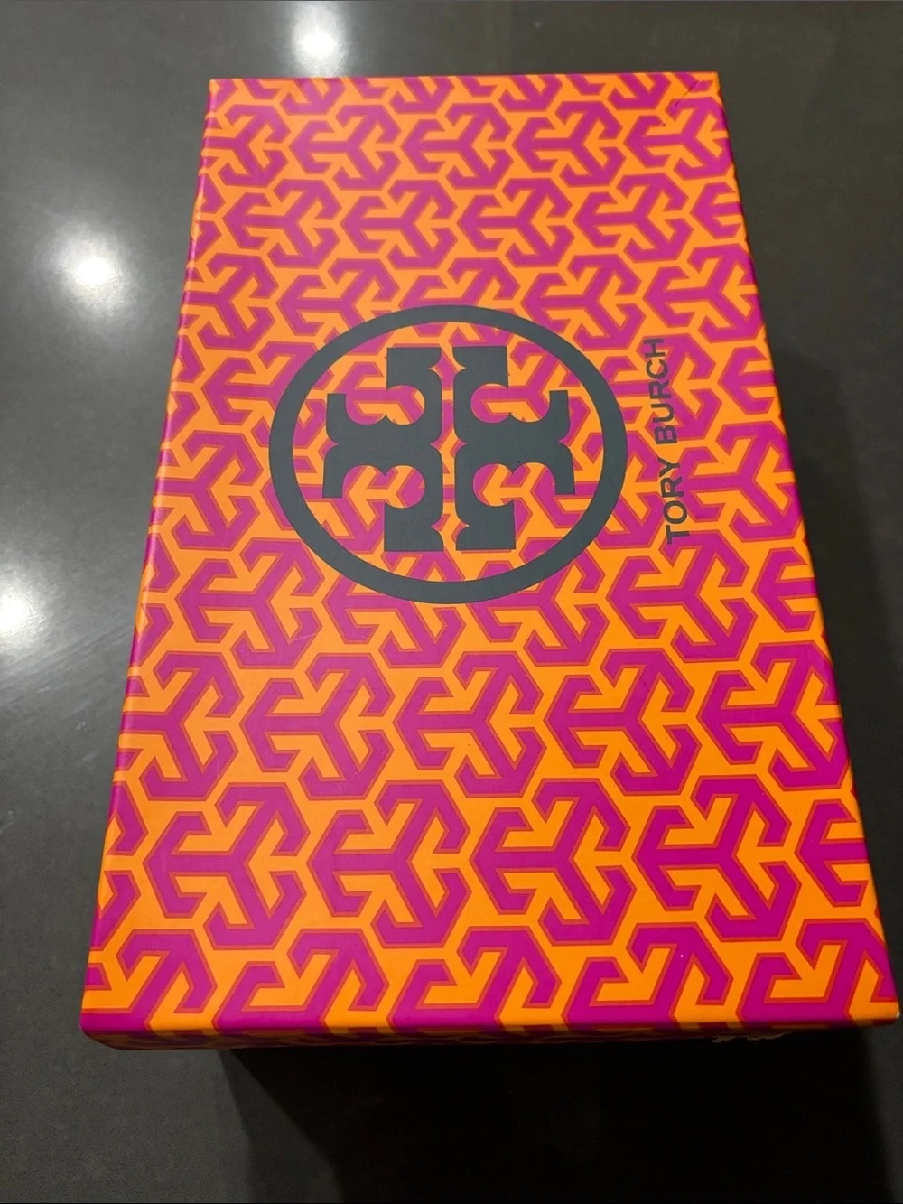 NWOT Tory Burch Red Leather Logo Thong Slide Sandals